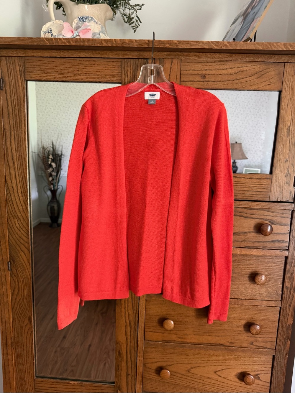Old Navy Open-Front Orange Cardigan Sweater